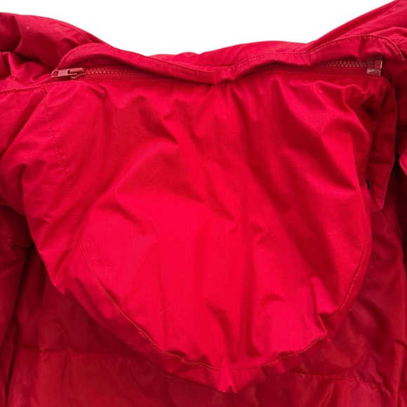 Vintage 90s Eddie Bauer Goose Down Red Snow Insulated Heavy Hooded Jacket Medium - Picture 8 of 15